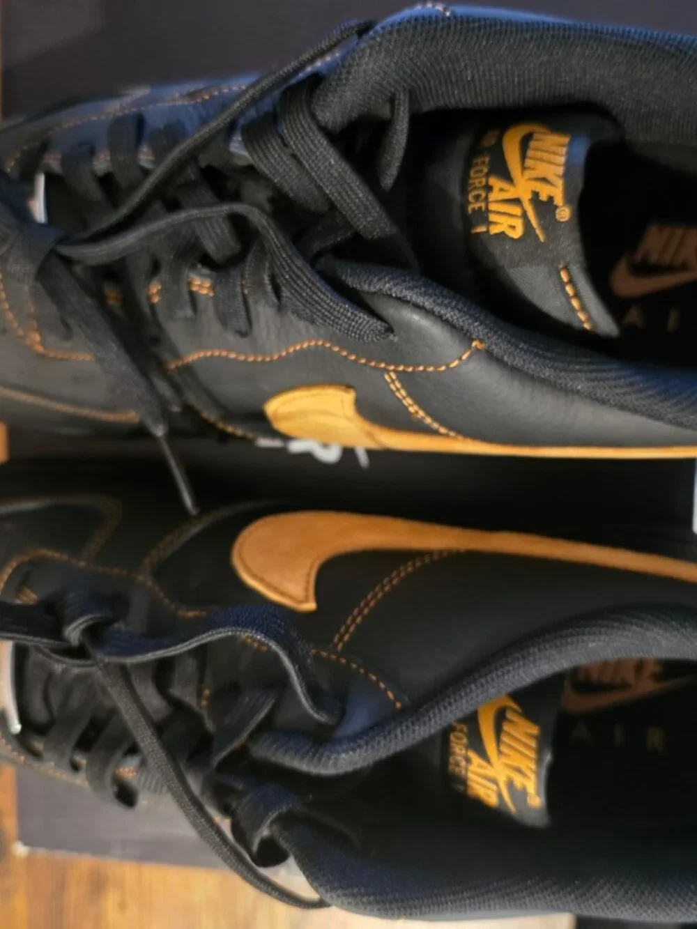 Nike Air Force 1 Low '07 LV8 Black Desert Ochre Gold Mens HQ2037-003 Sz 12 US - Picture 8 of 14